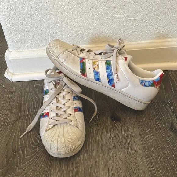 adidas | Shoes | Adidas Womens Floral Superstar Shoes | Poshmark